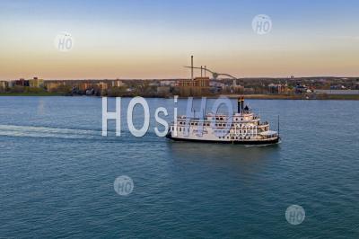Detroit Princess Riverboat - Aerial Photography