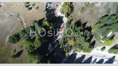 Rhuilles Iron Mineral Springs, Piemont, Italy, Viewed From Drone