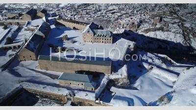 The Fort Des Têtes In Briancon, Unesco World Heritage, Hautes-Alpes, France, Viewed From Drone