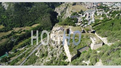 Fort Des Salettes, Unesco World Heritage, Above Briançon, Hautes-Alpes, France, Viewed From Drone