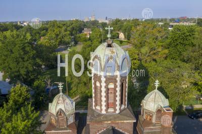 Szent Janos Hungarian Orthodox Church - Aerial Photography