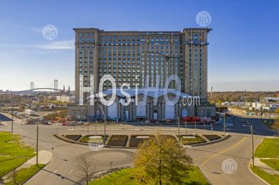 Michigan Central Railroad Station - Aerial Photography