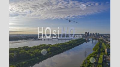 Rivière Ohio à Louisville, Kentucky - Photographie Aérienne