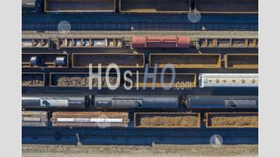 Detroit Rail Yard - Aerial Photography