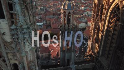 Toul Cathedral And Its Bell - Video Drone Footage