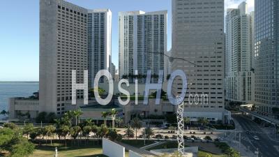 Intercontinental Hotel Miami Surroundings - Video Drone Footage