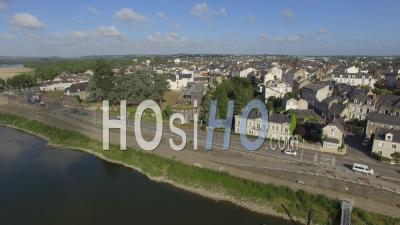 The Loire And Ancenis - Video Drone Footage
