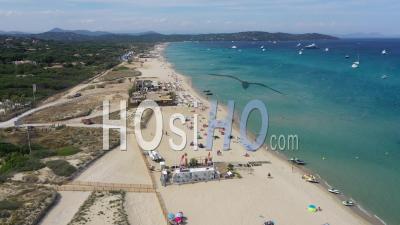 Aerial View Of Pampelonne Beach, Ramatuelle - Video Drone Footage