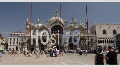 Timelapse Of The Busy San Marco Place Famous Tourist Attraction In Venice