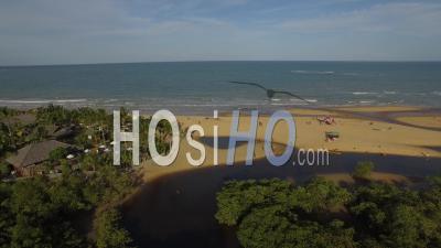 Trancoso River Mouth - Video Drone Footage, Brazil