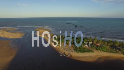Caraive Vidéo Drone Au Couché Du Soleil, Brésil