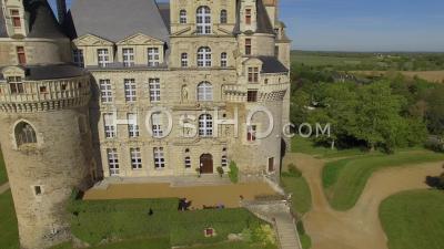 Brissac Castle - Video Drone Footage In Spring