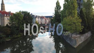Canal Of The Moselle - Metz - Video Drone Footage