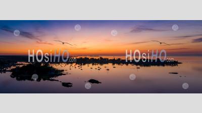 Orange Sky Noroton, Ct - Aerial Photography