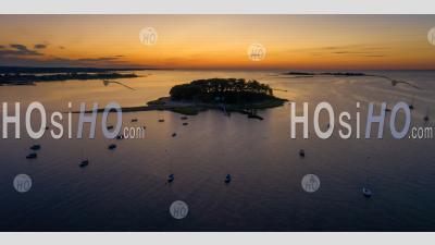 Orange Dawn Sprite Island - Aerial Photography
