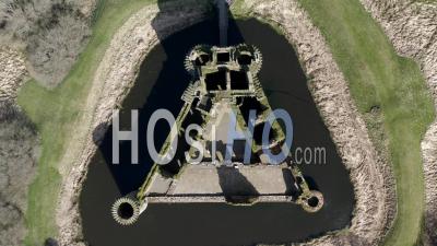 Caerlaverock Castle, Scotland, Uk - Video Drone Footage