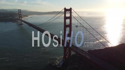 San Francisco - Golden Gate Bridge - Bay Golden Hour Series - Video Drone Footage
