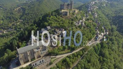 Najac, One Of The Most Beautiful Villages In France - Video Drone Footage