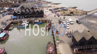Whitstable Harbour And Beach - Video Drone Footage