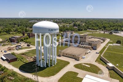 Flint Water Plant - Aerial Photography