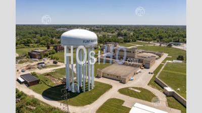 Flint Water Plant - Aerial Photography