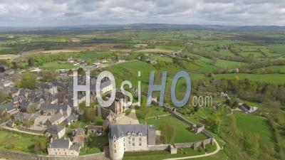  Sainte Suzanne, One Of The Most Beautiful Villages In France Drone Seen By The Spring 