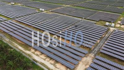 Drone View Solar Panel At Countryside