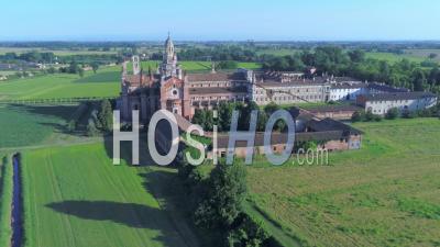 Certosa Di Pavia, Italy - Video Drone Footage
