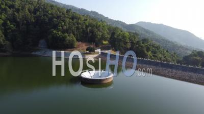 Calm Water At Ayer Itam Dam - Video Drone Footage