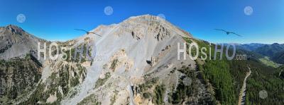 Panorama 180°, Site Casse Déserte, Hautes-Alpes, France, Photo Aérienne Par Drone
