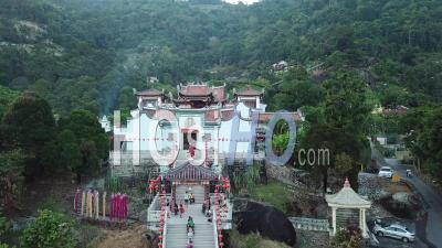 Crows At Thean Kong Thnuah Temple Celebrate Jade Emperor’s Birthday - Video Drone Footage