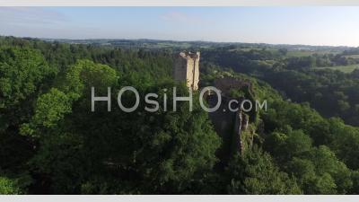 Châlucet Medieval Castle - Video Drone Footage