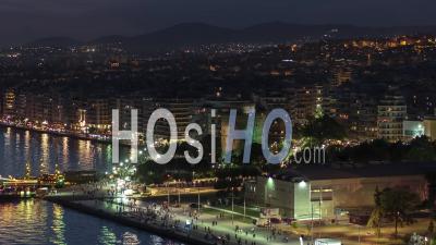 Establishing Aerial View Of Thessaloniki, Greece - Video Drone Footage