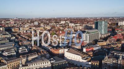 Wonderful Day, Establishing Aerial View Shot Of London Uk, United Kingdom - Video Drone Footage