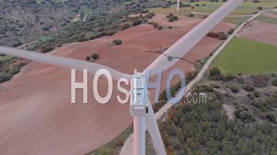 Wind Farm On Clay Strata - Video Drone Footage