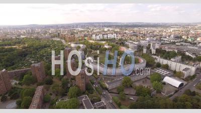 Apartment Buildings In Pantin, East Of Paris Suburb - Drone Stock Footage