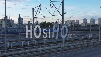 Kiev Metro Bridge - Video Drone Footage