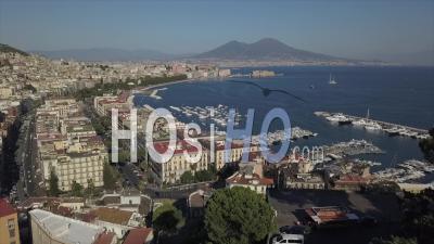 Aerial View Of The Gulf Of Naples - Video Drone Footage