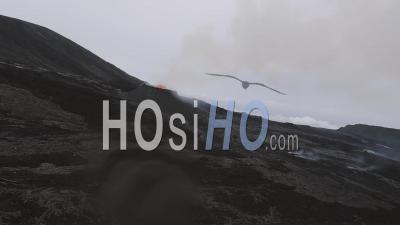 Volcano Piton De La Fournaise / Fpv - Video Drone Footage
