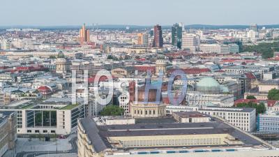 Establishing Aerial View Shot Of Berlin, Germany, Capital City, Bright Day - Video Drone Footage