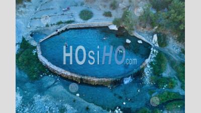 Thermal Springs Of Benje, River Lengarica, Lengarice, Near Permet, - Aerial Photography