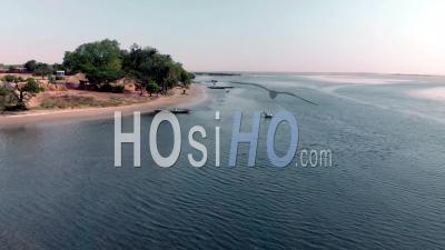Afrika Unesco World Heritage A Sunny Day Senegal With Wildlife - Video Drone Footage