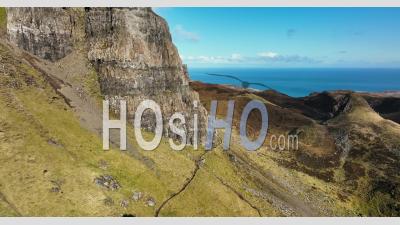 Aerial View Of The Quiraing At Trotternish On Isle Of Skye , Scotland - Video Drone Footage