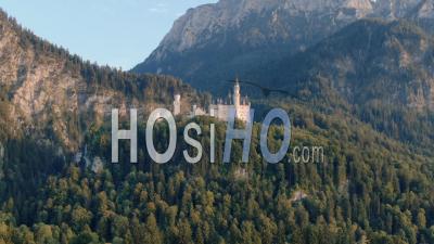 Neuschwanstein Castle, Germany, Daytime - Video Drone Footage