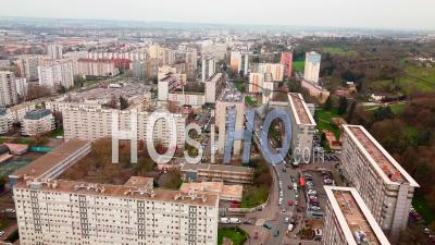 Building Blocks In Vitry-Sur-Seine Suburb - Video Drone Footage