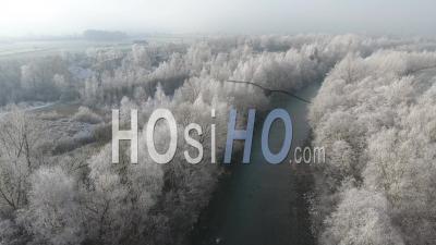 The Arve Under The Ice - Video Drone Footage
