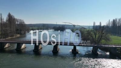 Pont In Bousse Moselle - Video Drone Footage