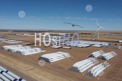 Wind Turbine Components - Aerial Photography
