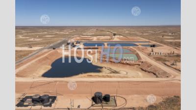 Evaporation Ponds For Produced Water - Aerial Photography