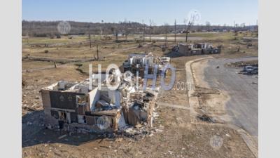 Damage From Western Kentucky Tornado - Aerial Photography